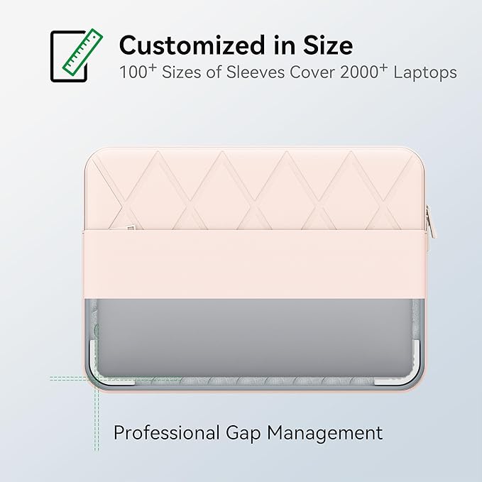 Smatree Laptop Sleeve for 14 inch MSI Modern 14 C7M-048US/C7M-049US/C7M-080US, for MSI Modern 14 C11M Series, MSI Protective Laptop Case with Accessory Pocket, YKK Zipper, Pink (E602P)