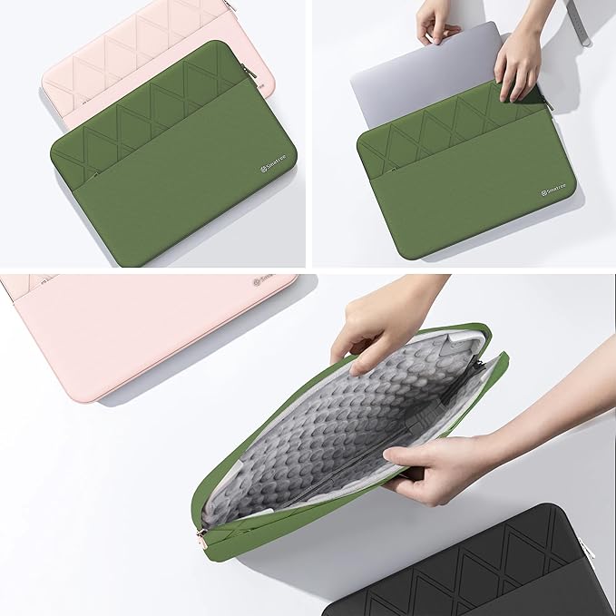 Smatree Laptop Sleeve for 15.6 inch MSI Sword 15/Katana GF66/Katana 15/Crosshair 15/Pulse GL66, MSI Protective Laptop Case with Accessory Pocket, YKK Zipper, Green (E601G)