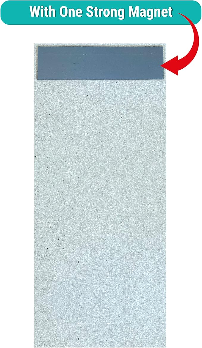 321Done Magnetic To Do List Notepad 2-Pack - 3.7 x 8.5 (1/3 Sheet Slim Skinny Size), Made in USA - College Ruled - Simple Stylish to-Dos Memo Pad for Planning, Tasks, Appointments, Reminders, Home