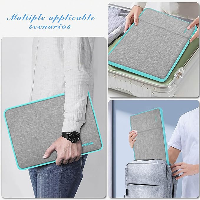 Hseok Laptop Case 15.6 Inch Sleeve, Shockproof Protective Water Repellent with Accessory Pocket,Compatible with Mac Pro 16 inch 2025-2019, Sleeve Bag for Most 15 15.6 16 Notebooks,L02G02