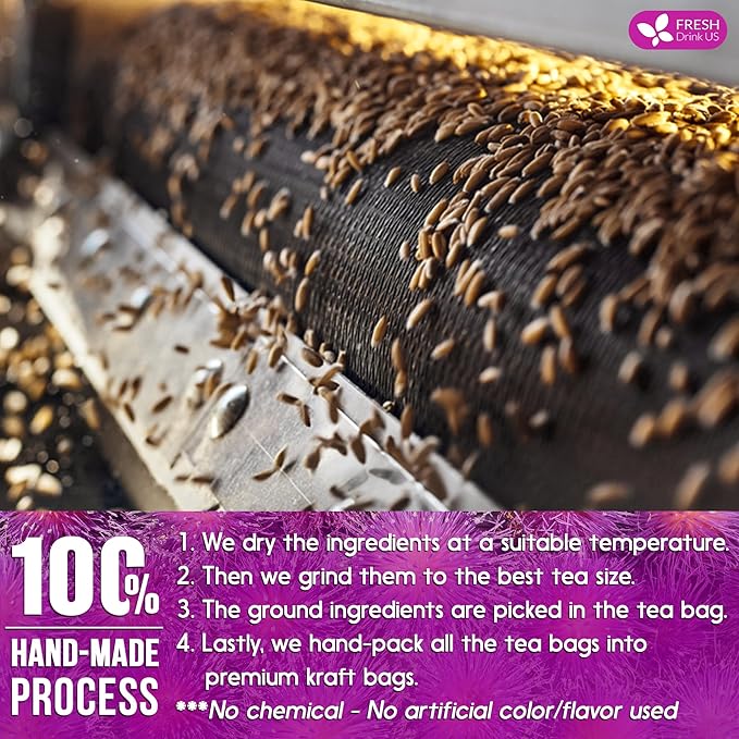 FreshDrinkUS, Premium 135 Milk Thistle Tea Bags, 100% Natural & Pure from Milk Thistle Seeds. Milk Thistle Seed Herbal Tea. Made with Natural Material Tea Bags. No Sugar, No Caffeine, No Gluten, Vegan.