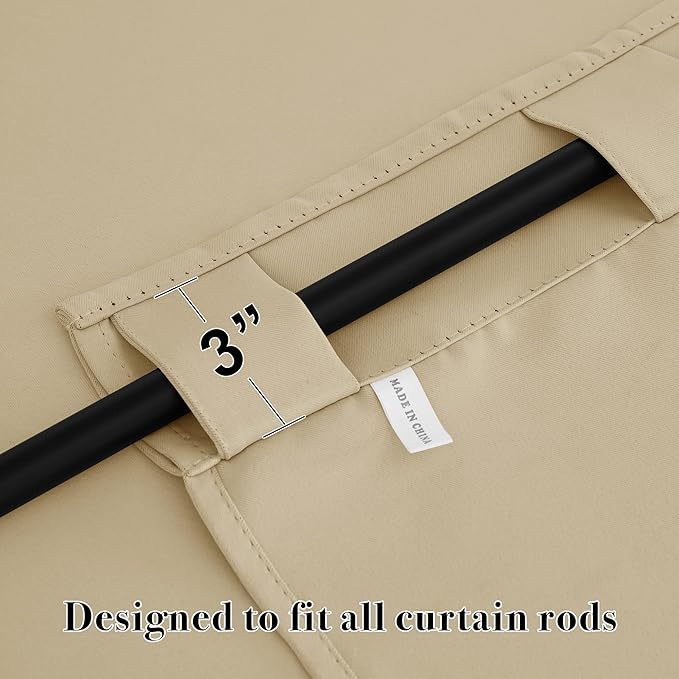 RYB HOME Blackout Curtains for Bedroom, Window Shades Thermal Insulating