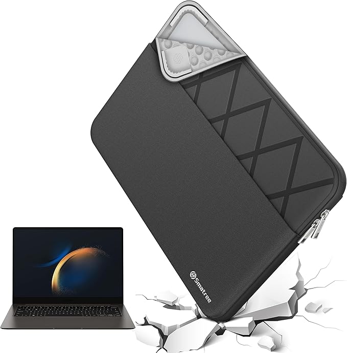 Smatree 15.6 inch Laptop Sleeve for Samsung Chromebook 4+, Protective Laptop Case with Accessory Pocket, YKK Zipper, Patented Super Corner Design (E602)