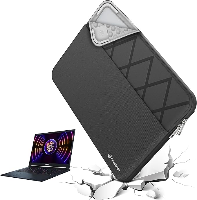 Smatree 14 inch Laptop Sleeve for MSI Modern 14/Summit E14 Flip Evo/Summit E14 Evo/Prestige 14H/Prestige 14 Evo, Protective Laptop Case with Accessory Pocket, YKK Zipper, Shockproof Design (E425)