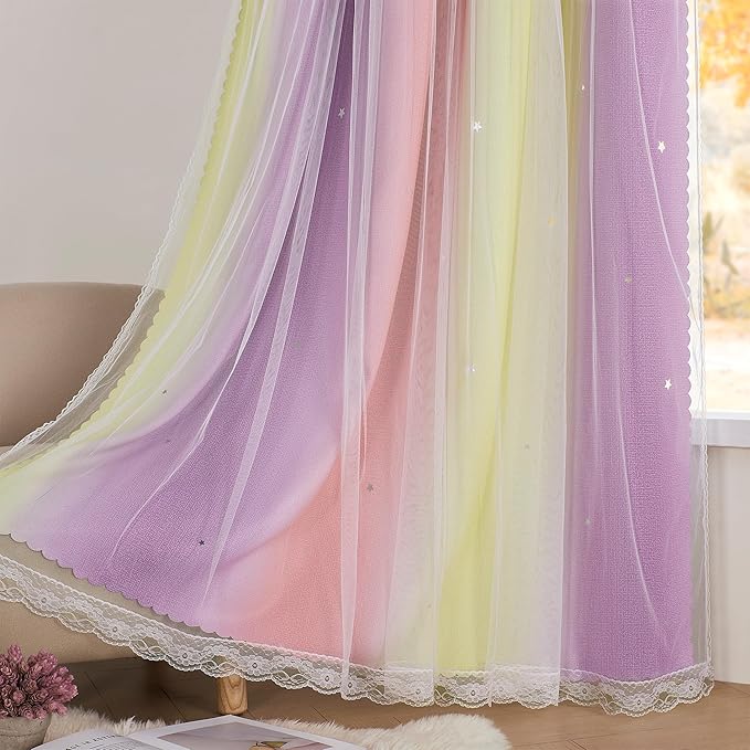 XiDi Pink Blackout Curtains for Bedroom Decor