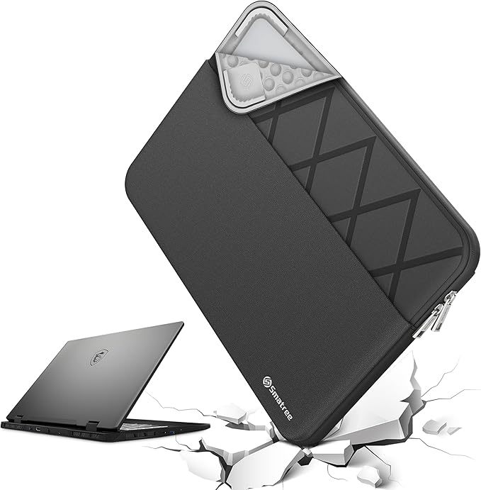 Smatree 15.6 inch Laptop Sleeve for MSI Sword 15/Katana GF66/Katana 15/Crosshair 15/Pulse GL66, MSI Protective Laptop Case with Accessory Pocket, YKK Zipper, Patented Super Corner Design (E601)