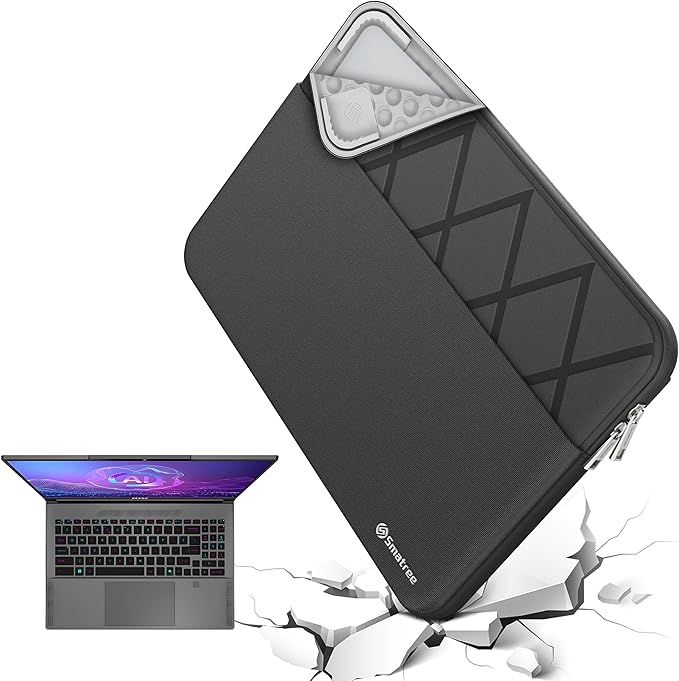 Smatree 14 inch Laptop Sleeve for MSI Modern 14 C7M-048US/C7M-049US/C7M-080US, for MSI Modern 14 C11M Series, MSI Protective Laptop Case with Accessory Pocket, YKK Zipper, Shockproof Design (E602)