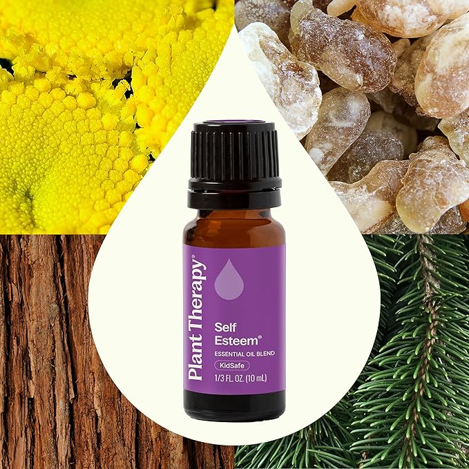 Plant Therapy Self Esteem Essential Oil Blend for Confidence, 10 mL (1/3 oz), 100% Pure, Undiluted, Therapeutic Grade