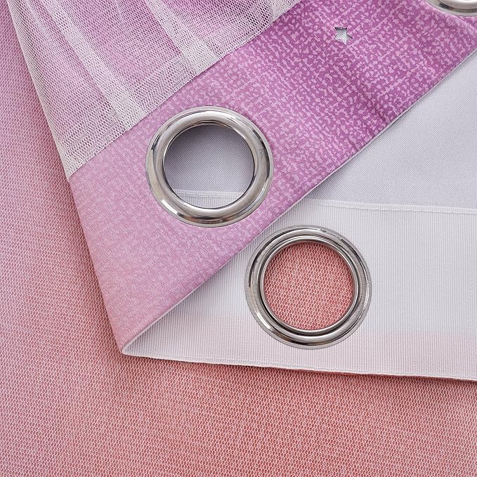 XiDi Pink Blackout Curtains for Bedroom Decor